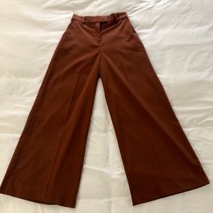 H&M Wide Leg Cognac Orange / Brown Dress Pants Size XS